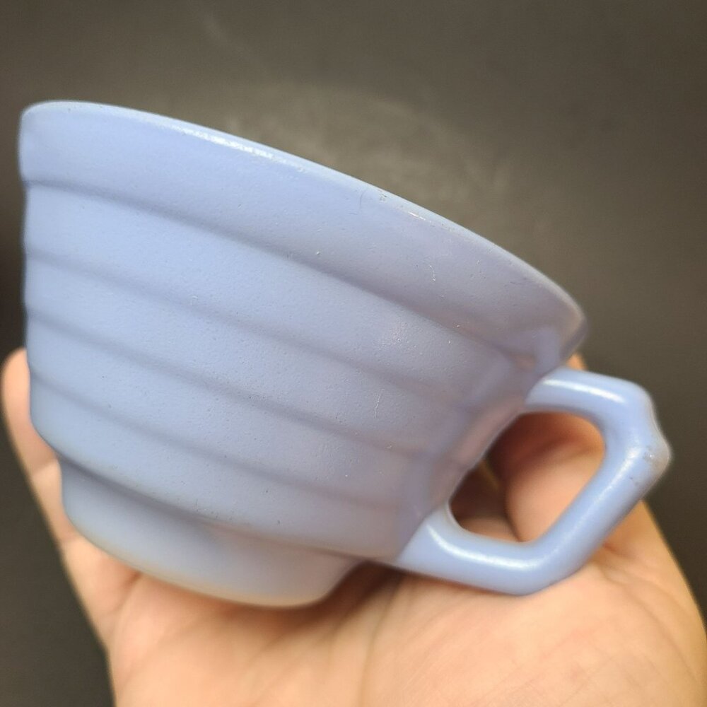 Lot (3) Vintage Hazel Atlas Platonite Moderntone Sugar Bowl & Two Cups Mugs - Picture 6 of 15